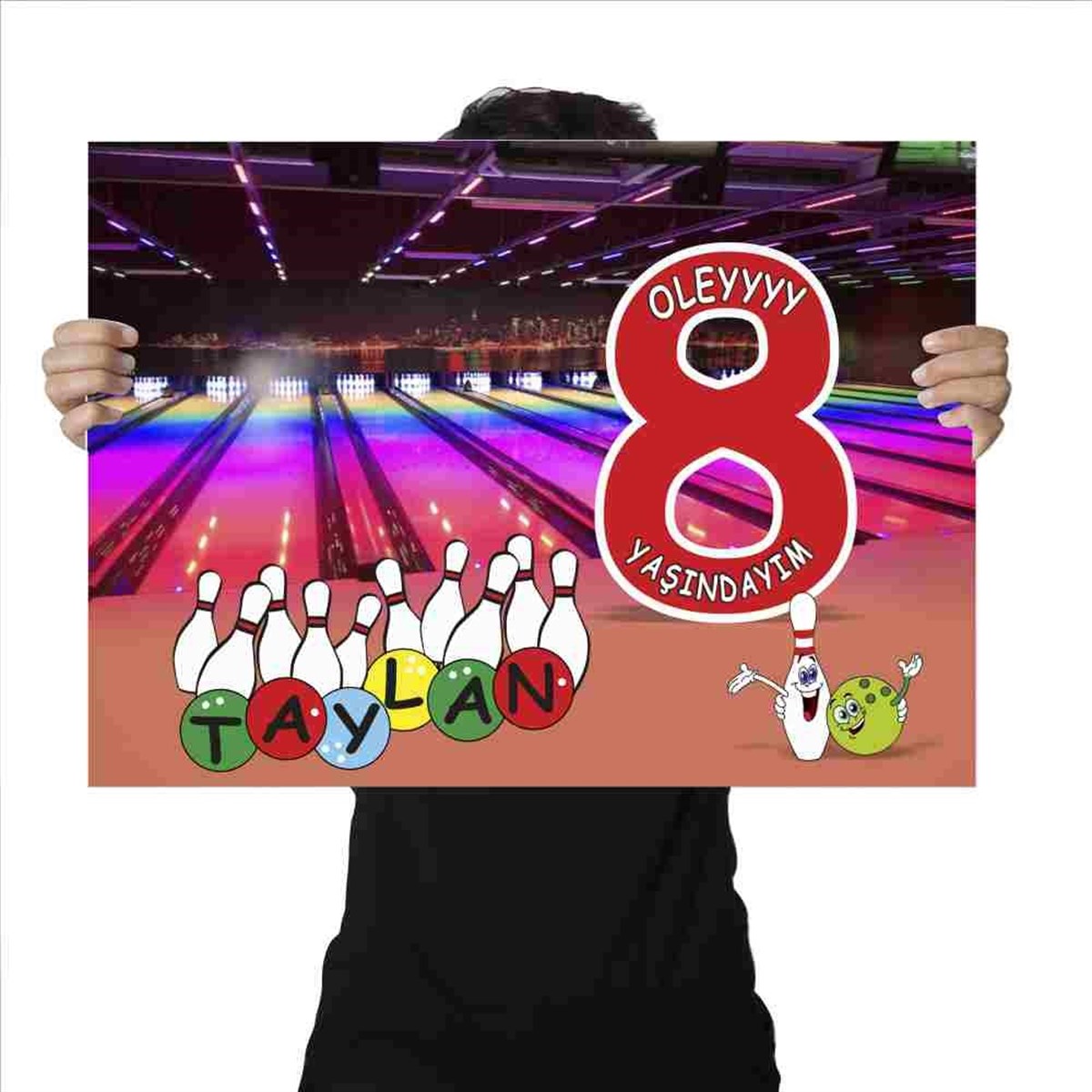 Doğum Günü Afiş Bowling Konsept 