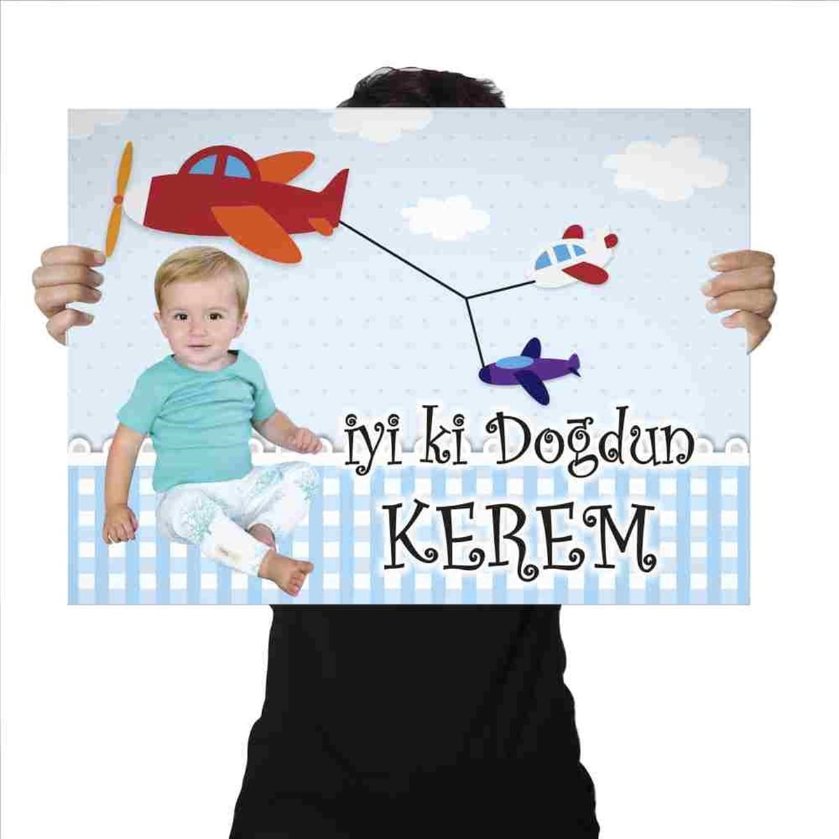 Doğum Günü Afiş Uçak Konsept 