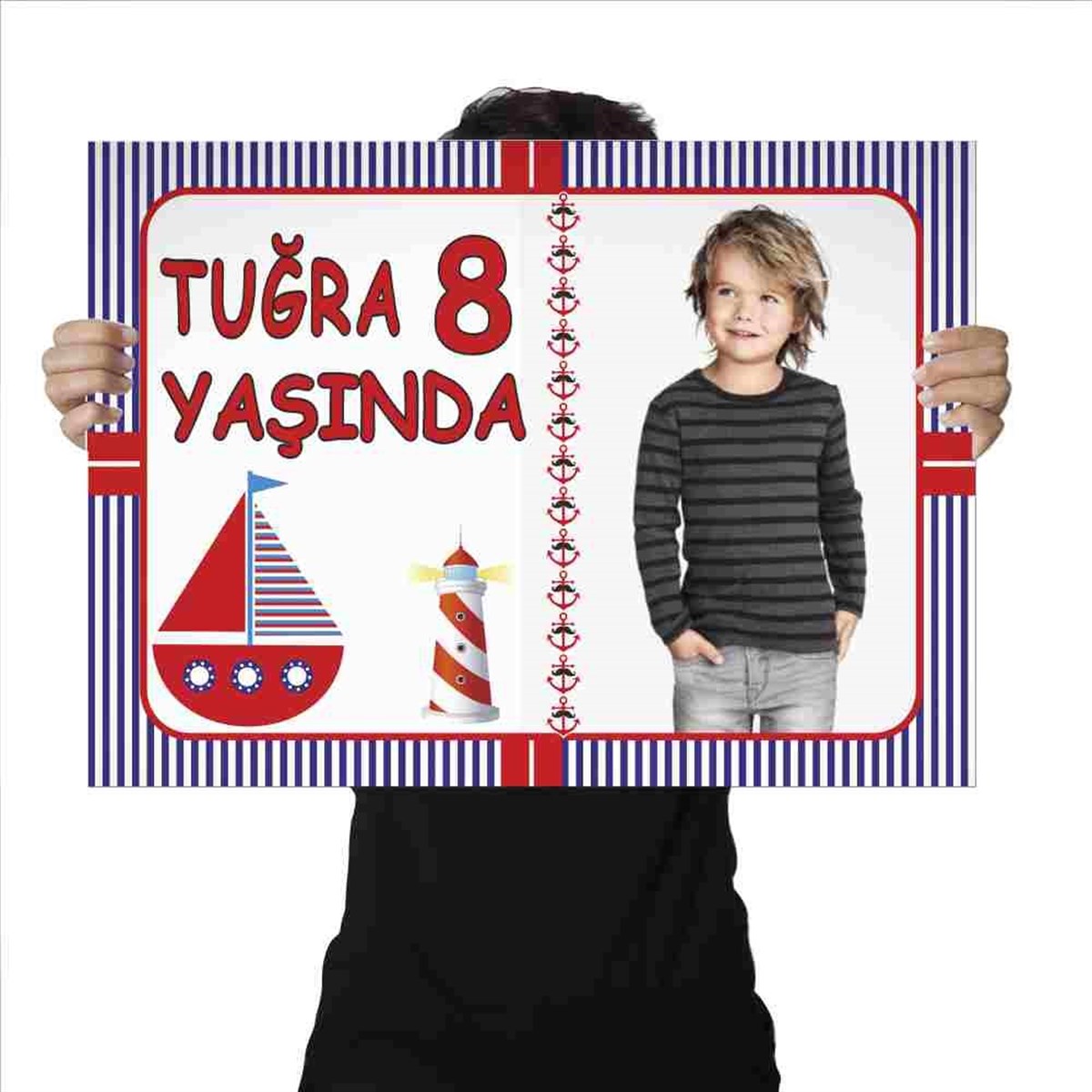 Doğum Günü Afişi Kişiye Özel Kırmızı Deniz Konsept 