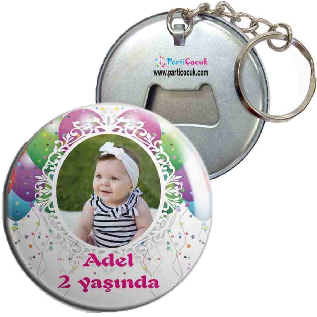 Doğum Günü Anahtarlıklı Açacak  Renkli Balonlu Konsept 