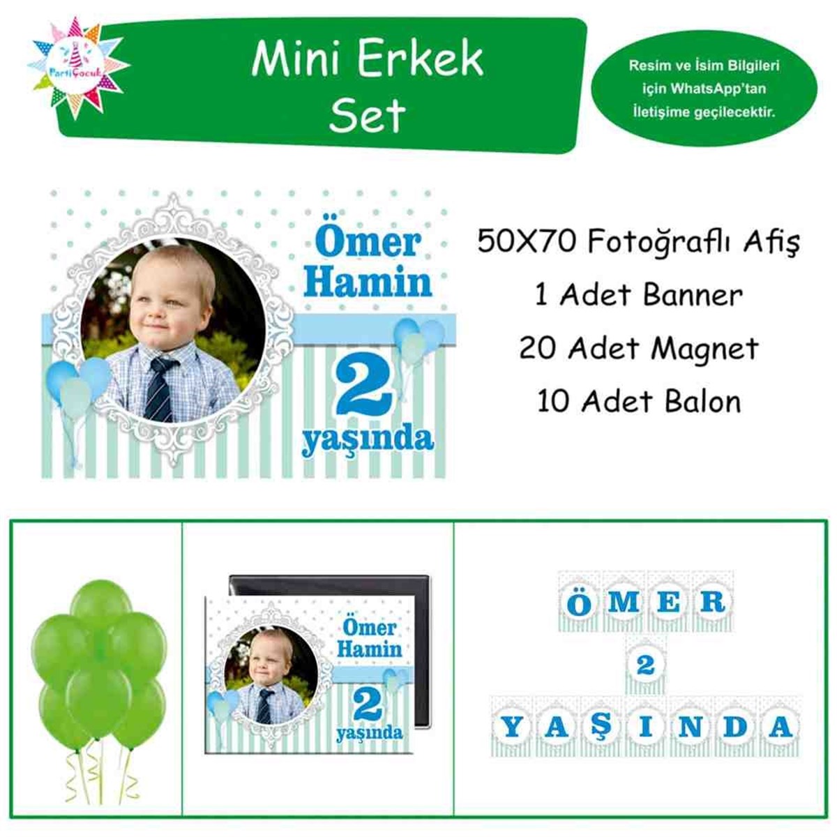 Doğum Günü   Balonlu Mavi Konsept Doğum Günü Paketi 