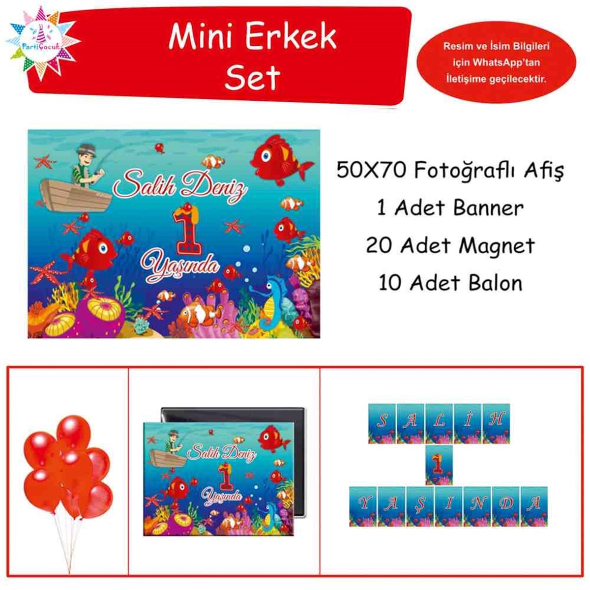 Doğum Günü Deniz Atı Balık  Konsepti   Doğum Günü Paketi 