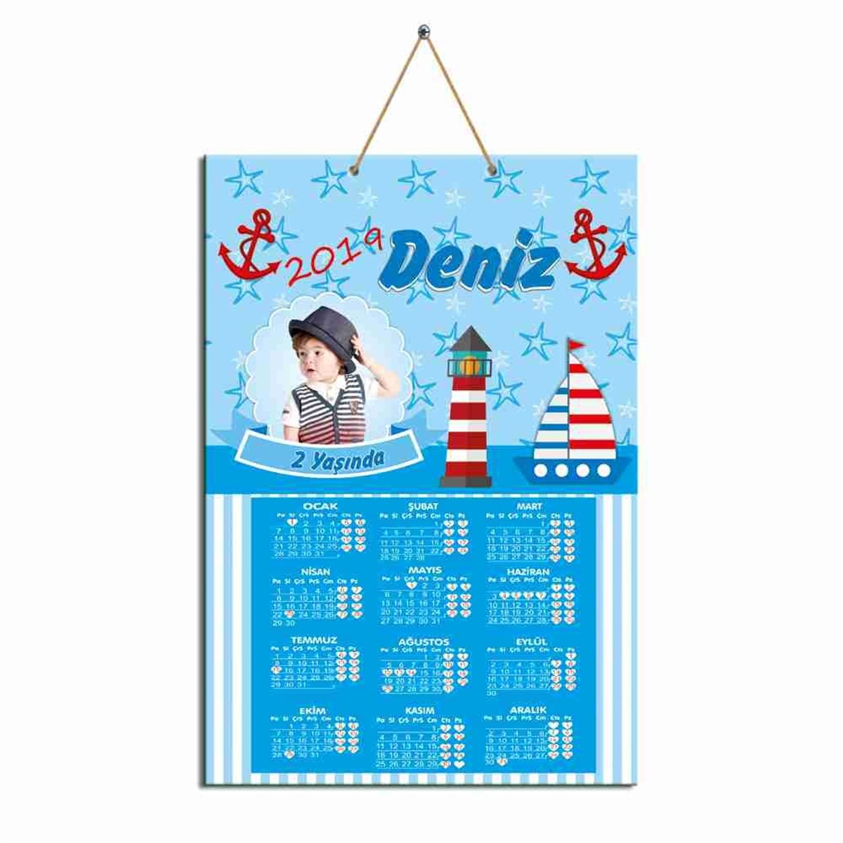 Doğum Günü Denizci Karton Takvim  