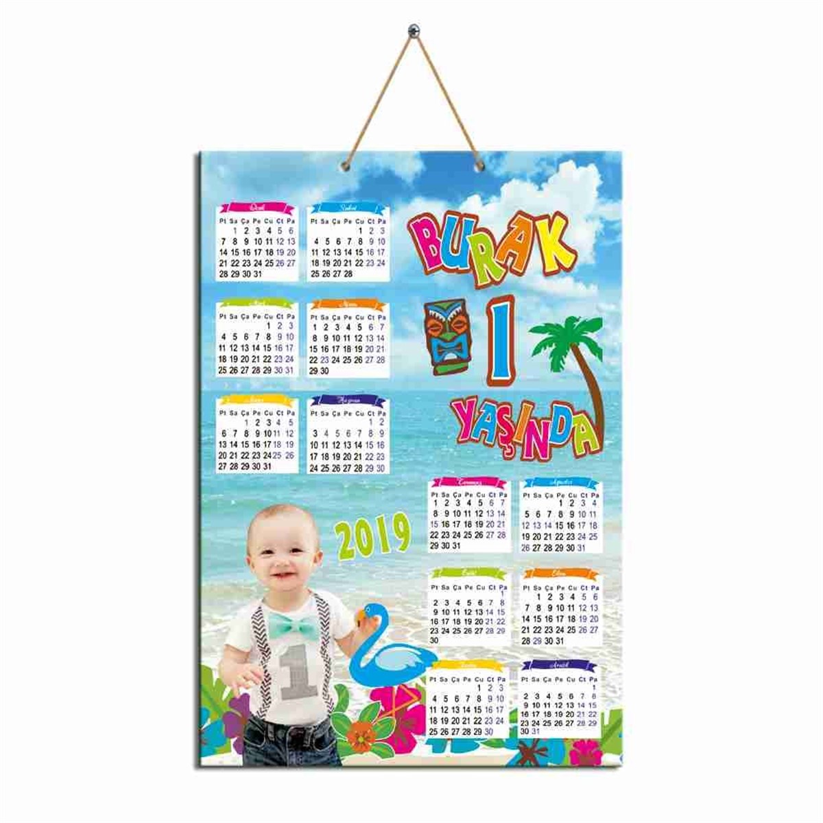 Doğum Günü Filamingo Karton Takvim  