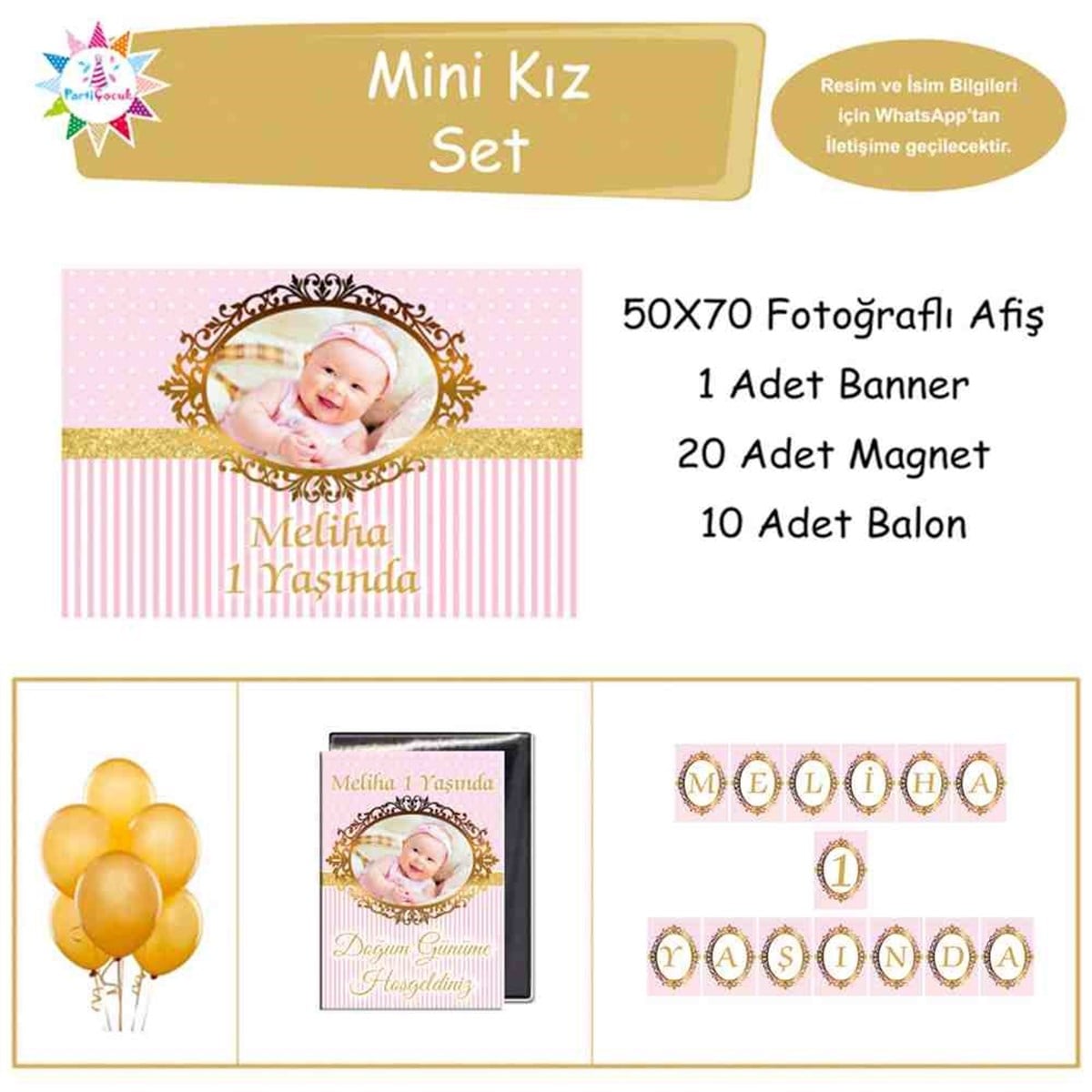 Doğum Günü  Gold Dikey Konsept 