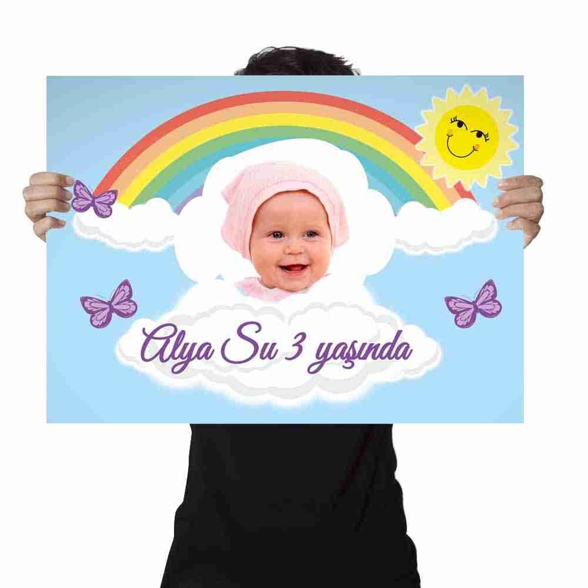 Doğum Günü Güneş Gökkuşağı Afiş 