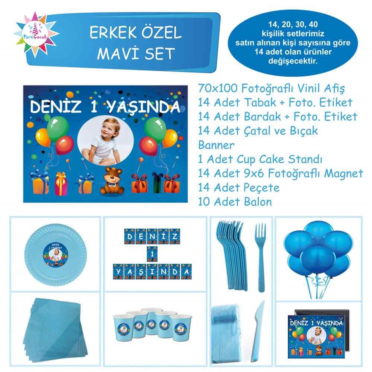 Doğum Günü Hediye Balonlu Konsept Özel Set 