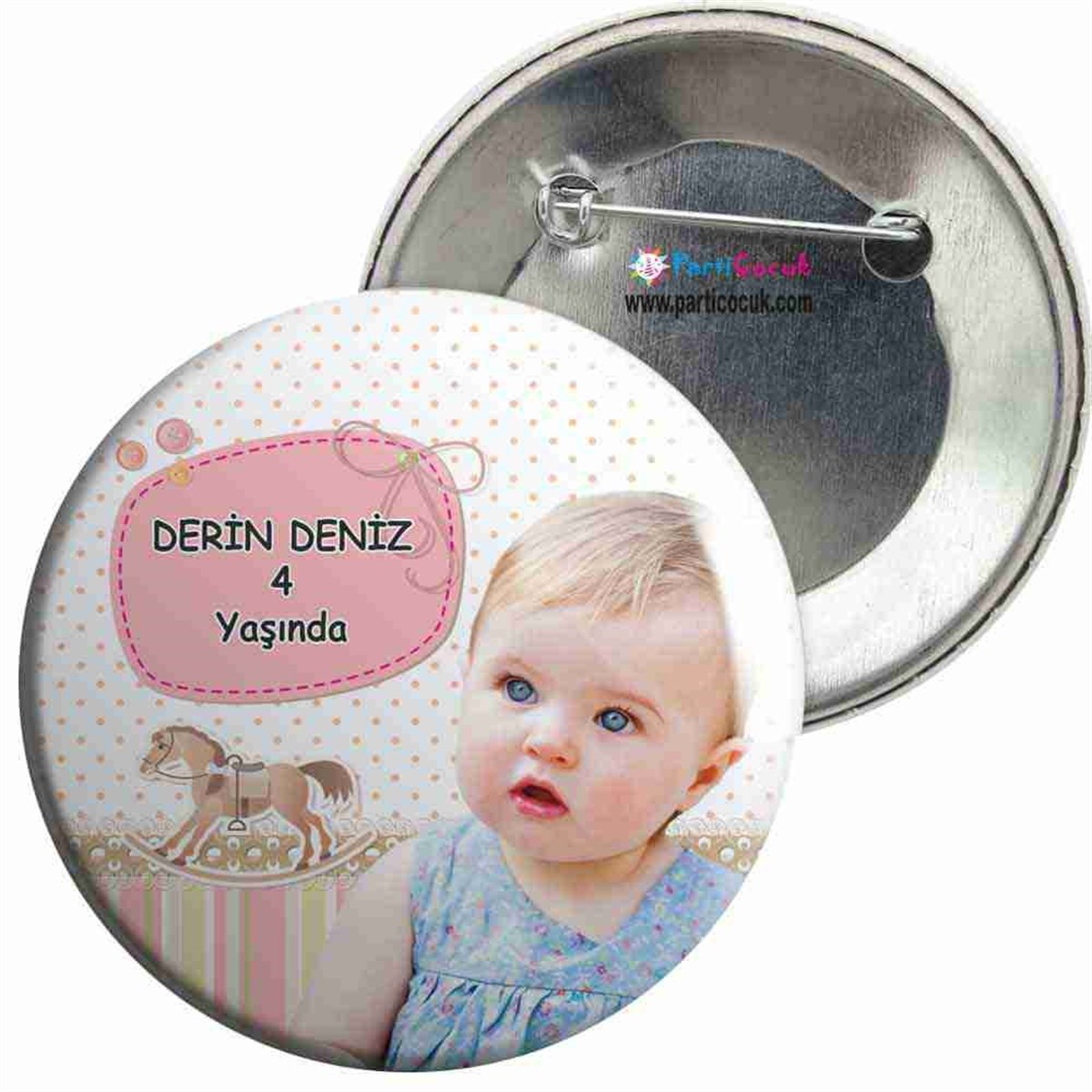 Doğum Günü İğneli Rozet Atlı Konsept 