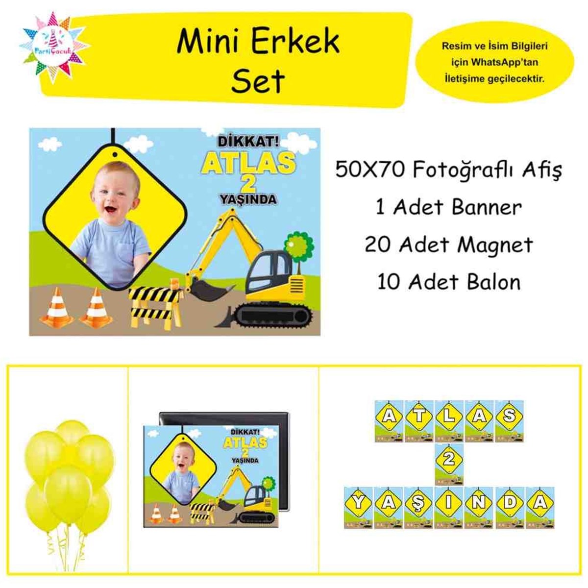 Doğum Günü  Kişiye Özel İnşaat Konsepti Doğum Günü Paketi 