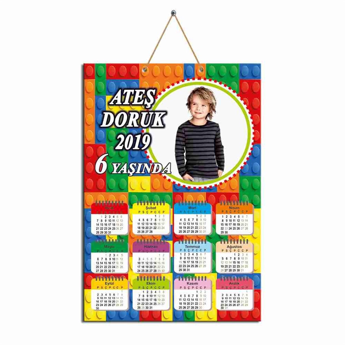 Doğum Günü Kişiye Özel Lego Karton Takvim  