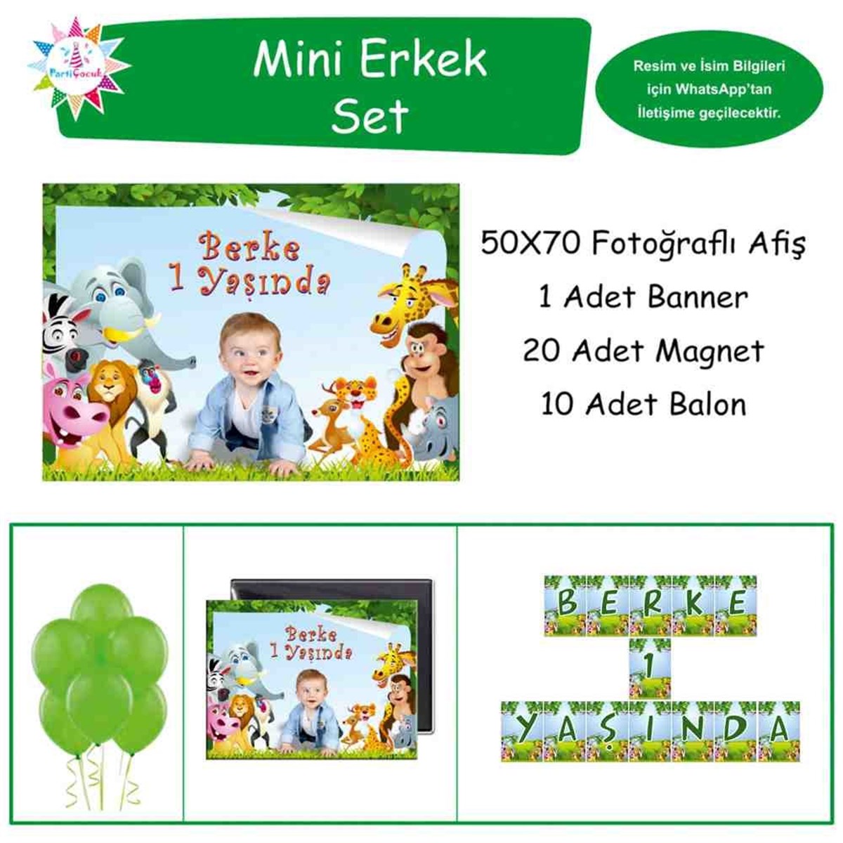 Doğum Günü  Mavi Safari Konsept Doğum Günü Paketi 