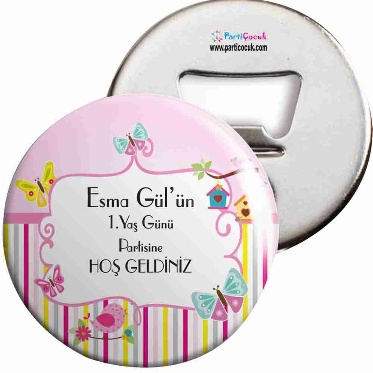 Doğum Günü Puantiyeli Şerit Açacaklı Magnet  