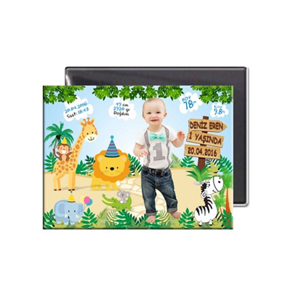 Doğum Günü Safari Buzdolabı Magnet  