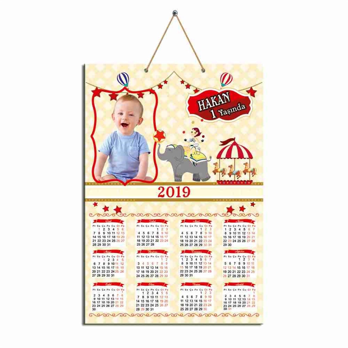 Doğum Günü Sirk Karton Takvim 