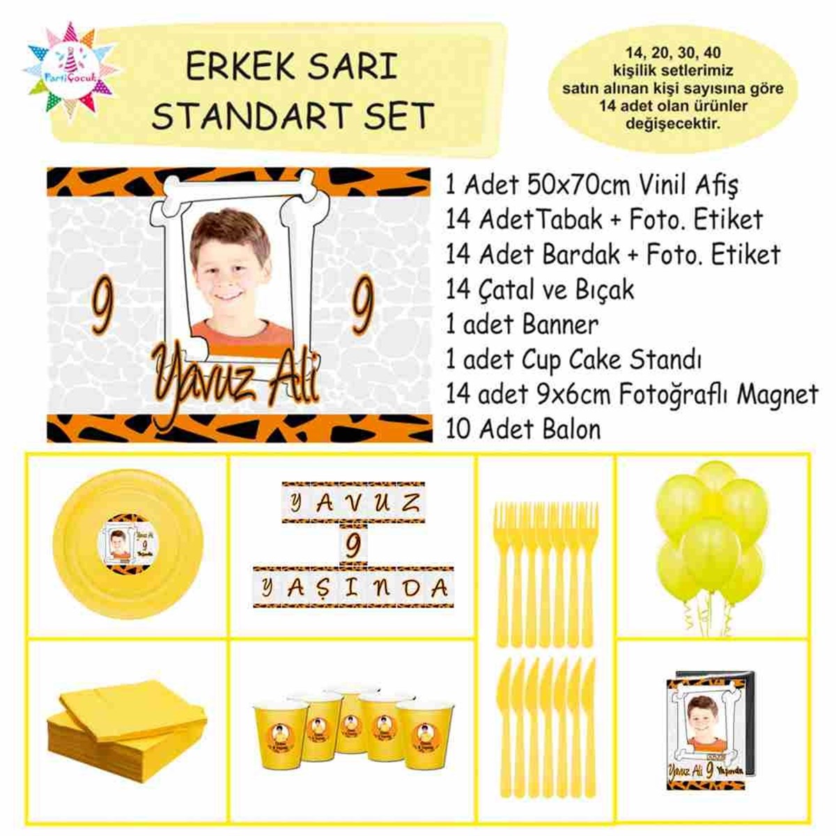 Doğum Günü Taş Devri Eski Çağ Konsept Standart Set 
