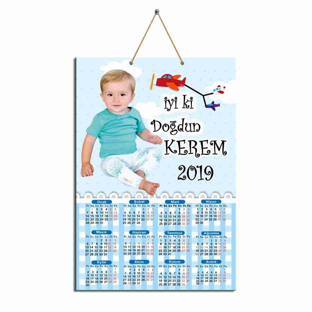 Doğum Günü Uçak Karton Takvim  