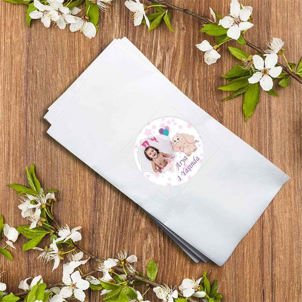 Doğum Günü Yıldız Filli Balonlu Peçete 