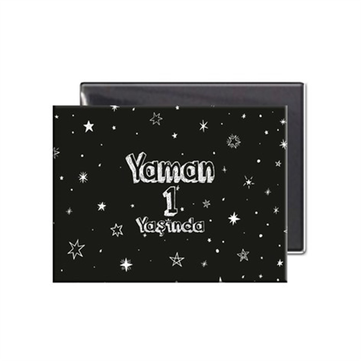 Doğum Günü Yıldızlı Gümüş Buzdolabı Magneti  
