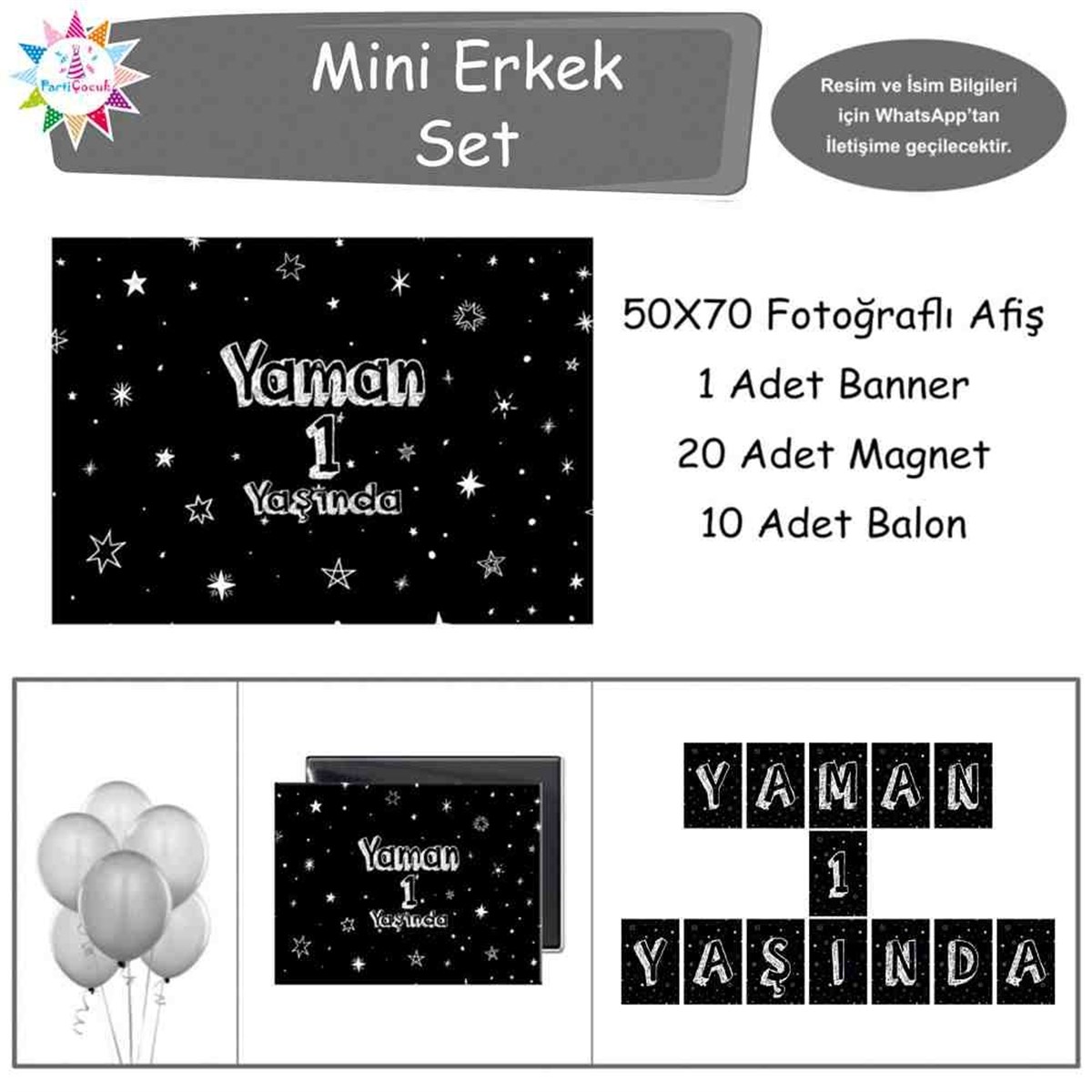 Doğum Günü Yıldızlı Gümüş  Konsepti   Doğum Günü Paketi 