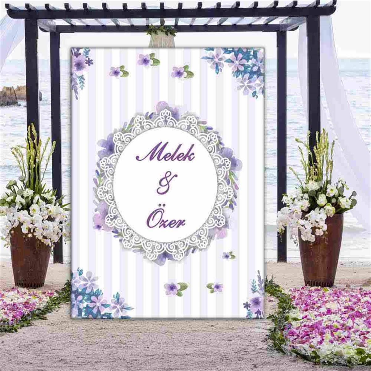 Düğün Masa Süsleme Pano 