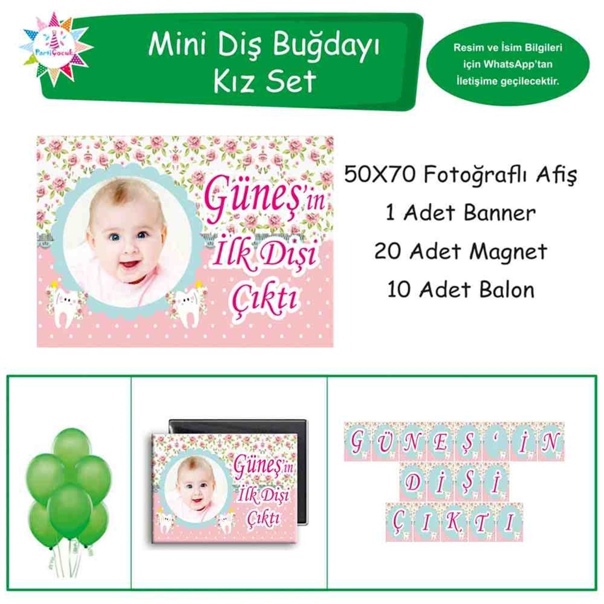 Duvar ve Diş Perisi Temalı Parti Malzemeleri Mini Set 