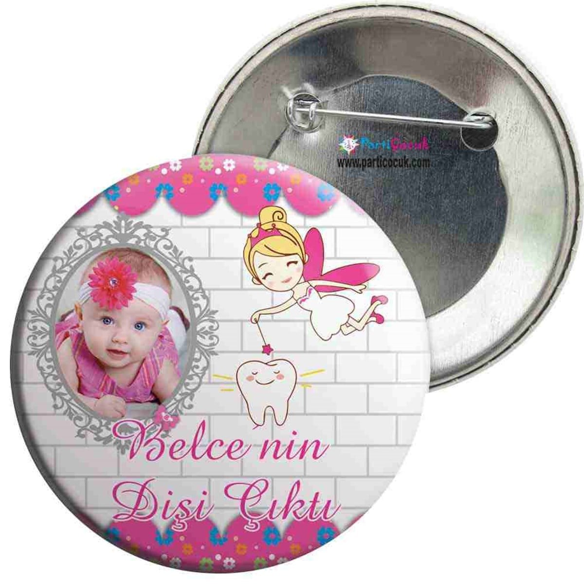 Duvar ve Diş Perisi Temalı Parti Malzemeleri İğneli Rozet 