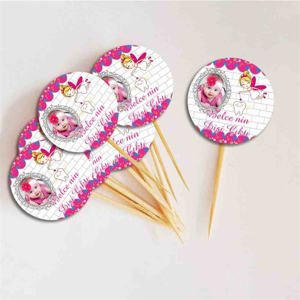 Duvar ve Diş Perisi Temalı Parti Malzemeleri Cupcake Kurdanı 