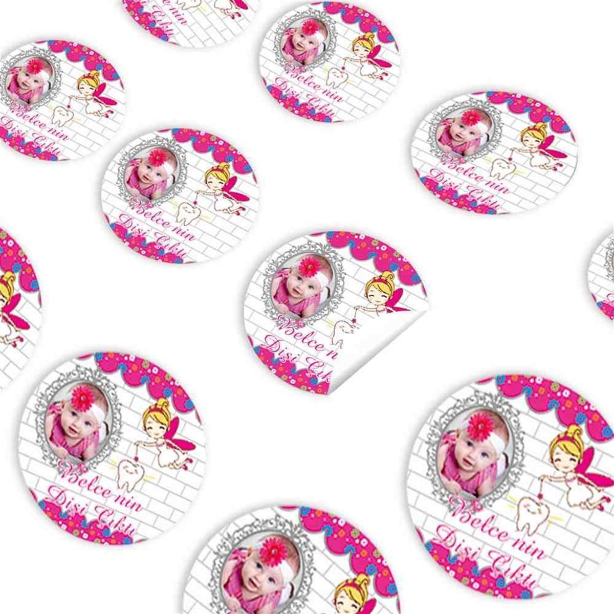 Duvar ve Diş Perisi Temalı Parti Malzemeleri Sticker 30 Adet 