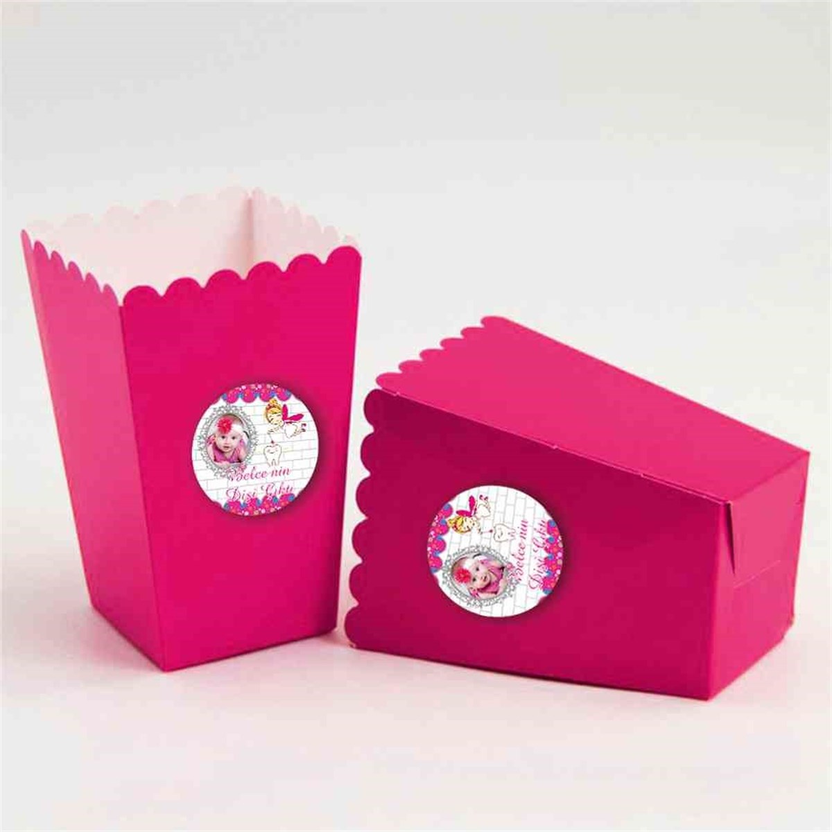 Duvar ve Diş Perisi Temalı Parti Malzemeleri Popcorn Kutusu 10 Adet  