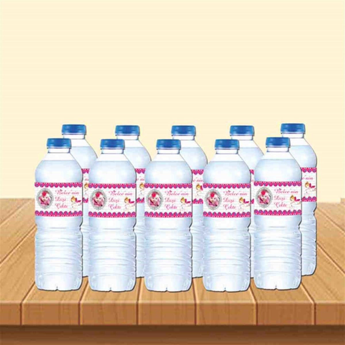 Duvar ve Diş Perisi Temalı Parti Malzemeleri Su Şisesi Bandı 