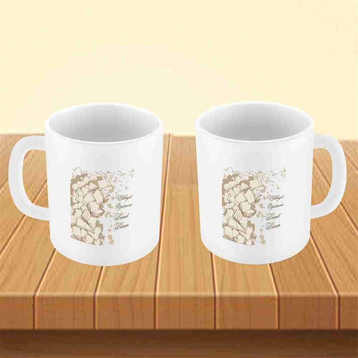 Edebiyat Öğretmeni Bardak Baskı 