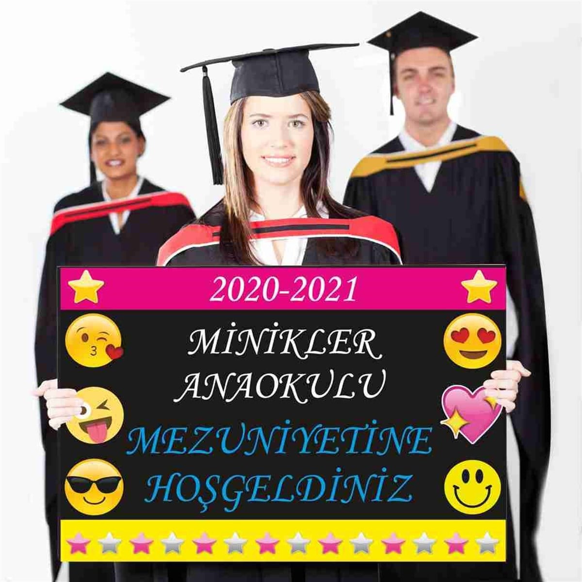 Emoji Mezuniyet Kutlama Afiş 