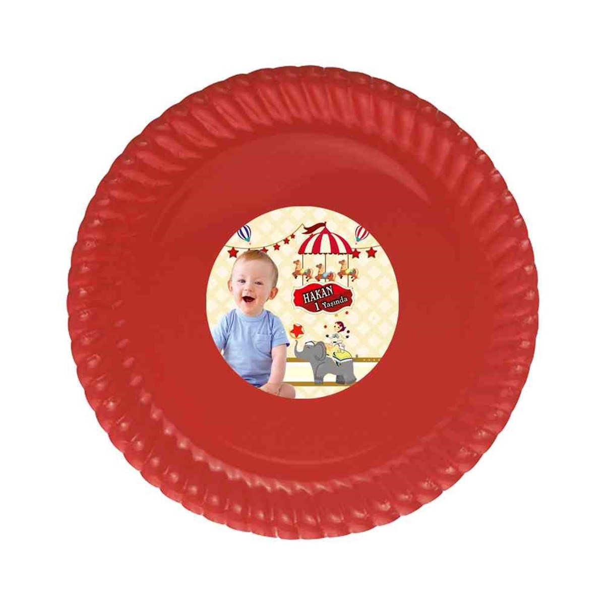 Erkek Çocuğu Etiketli Tabak  