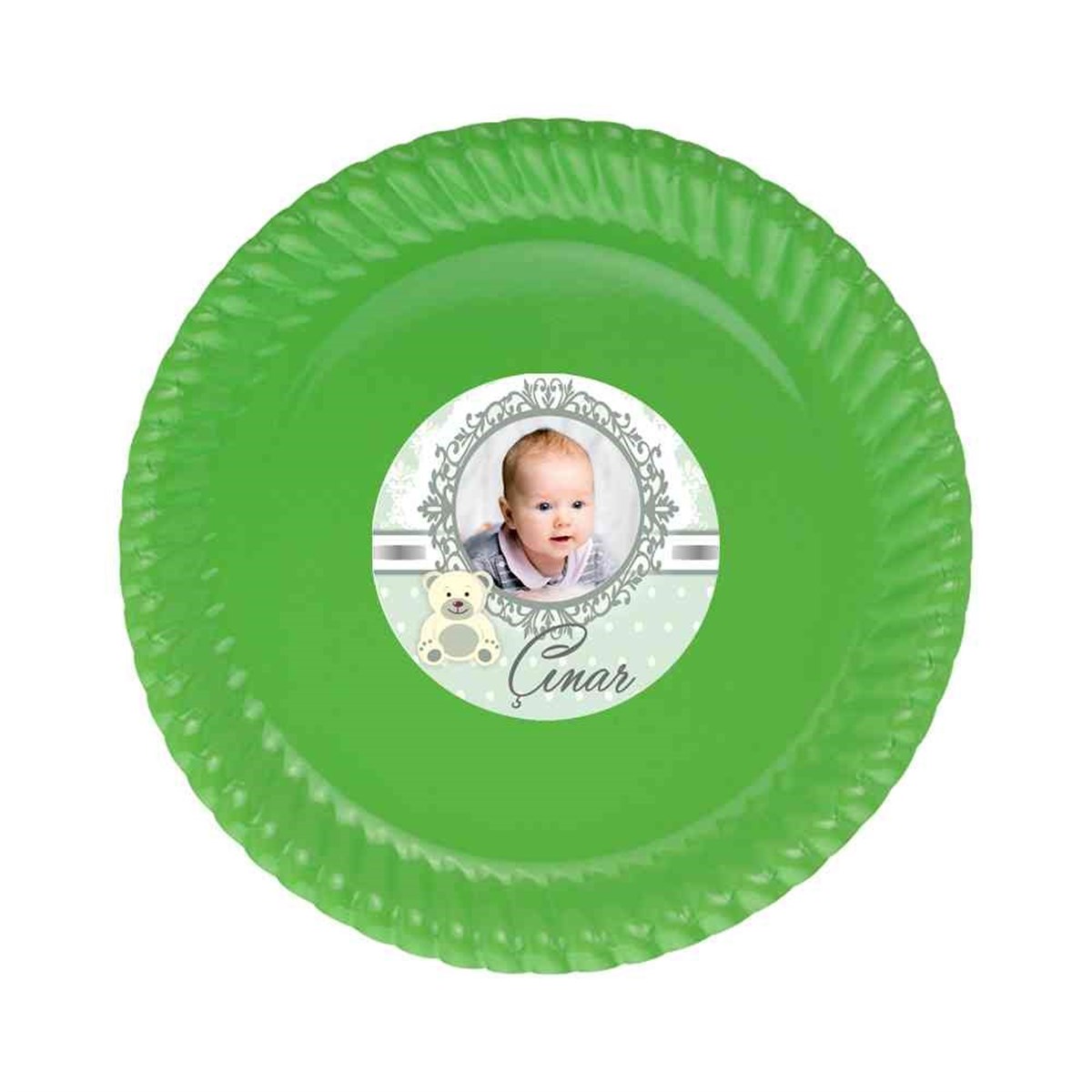 Erkek Çocuğu Etiketli Tabak  