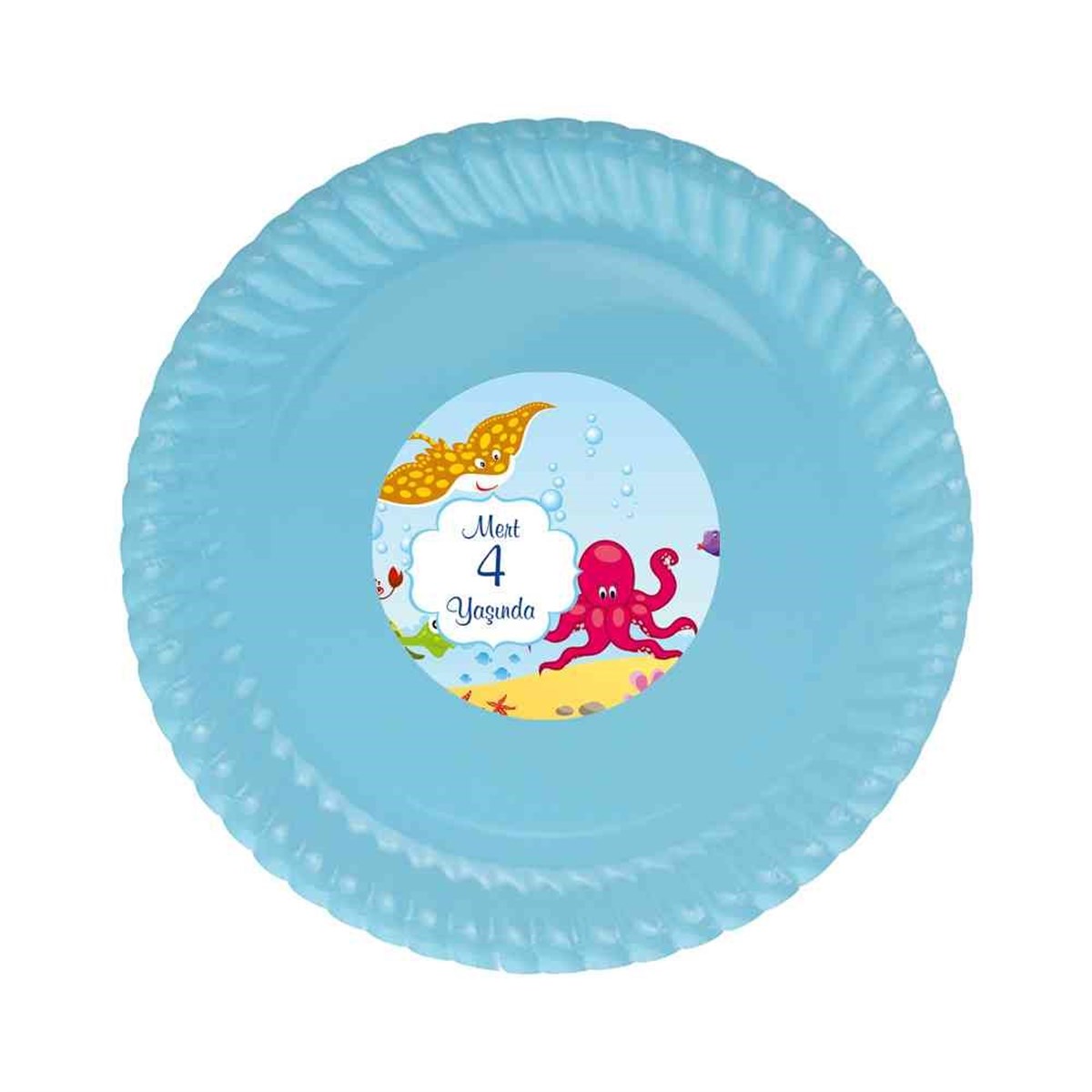 Erkek Çocuğu Etiketli Tabak  