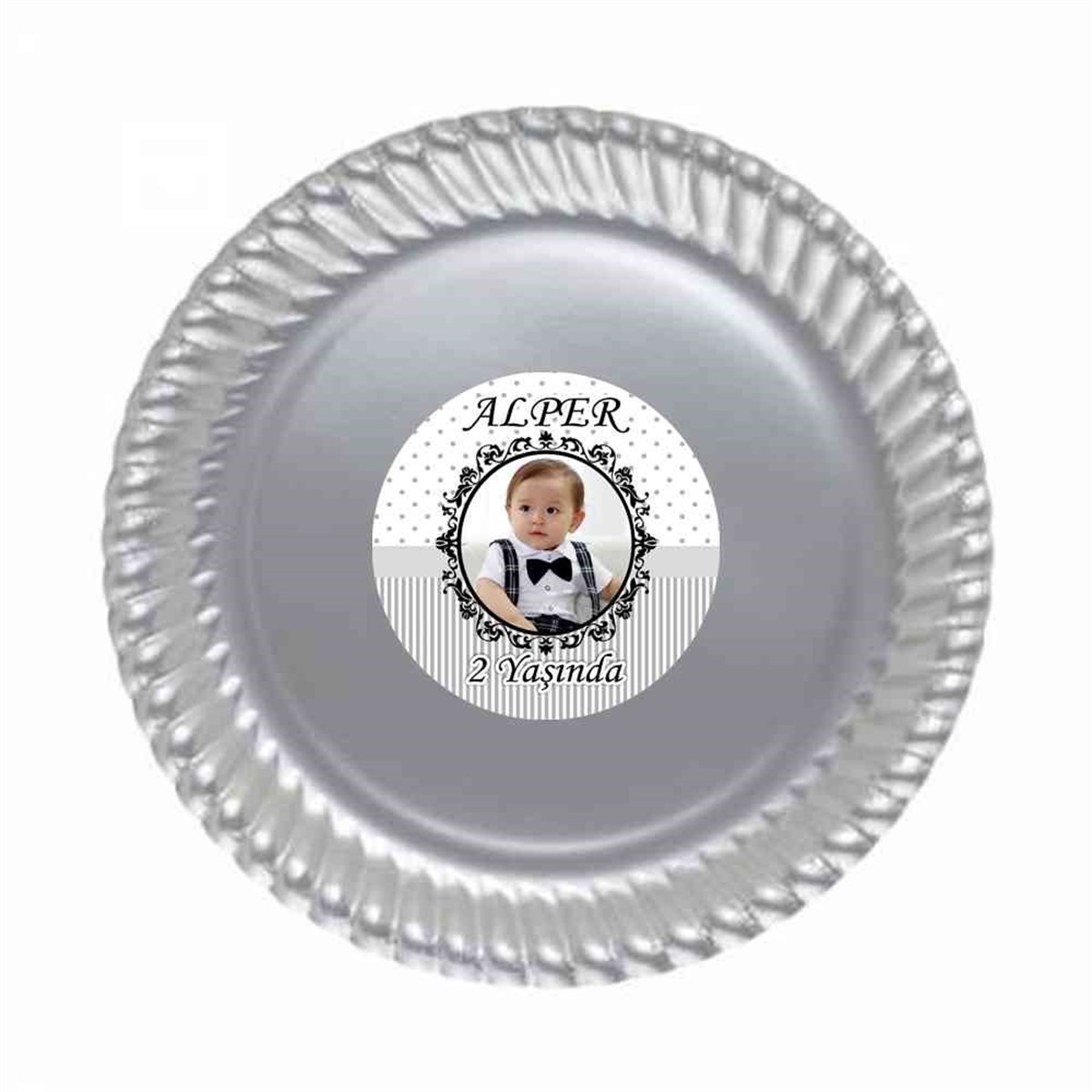 Erkek Çocuğu Etiketli Tabak  