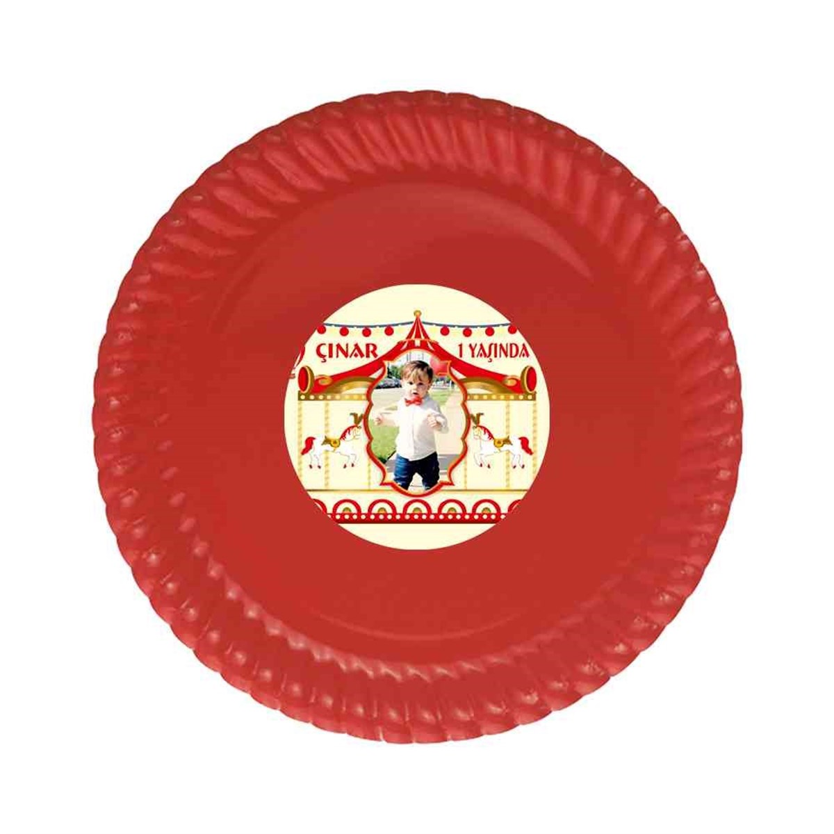 Erkek Çocuğu Etiketli Tabak 