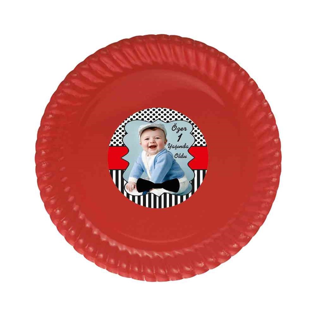 Erkek Çocuğu Etiketli Tabak  