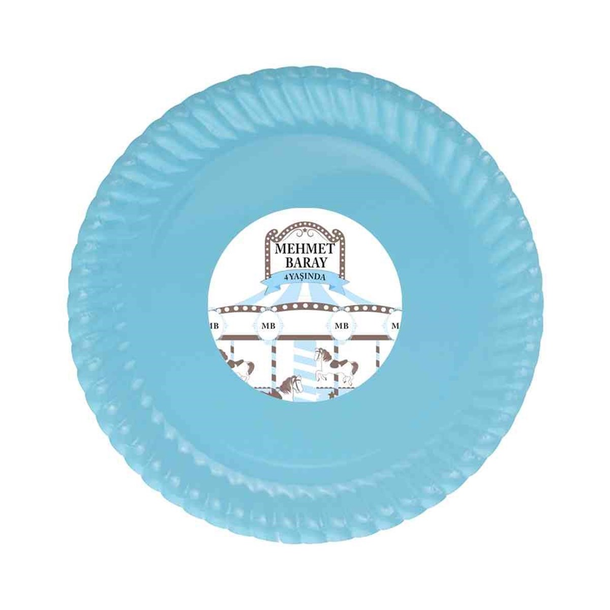 Erkek Çocuğu Etiketli Tabak  
