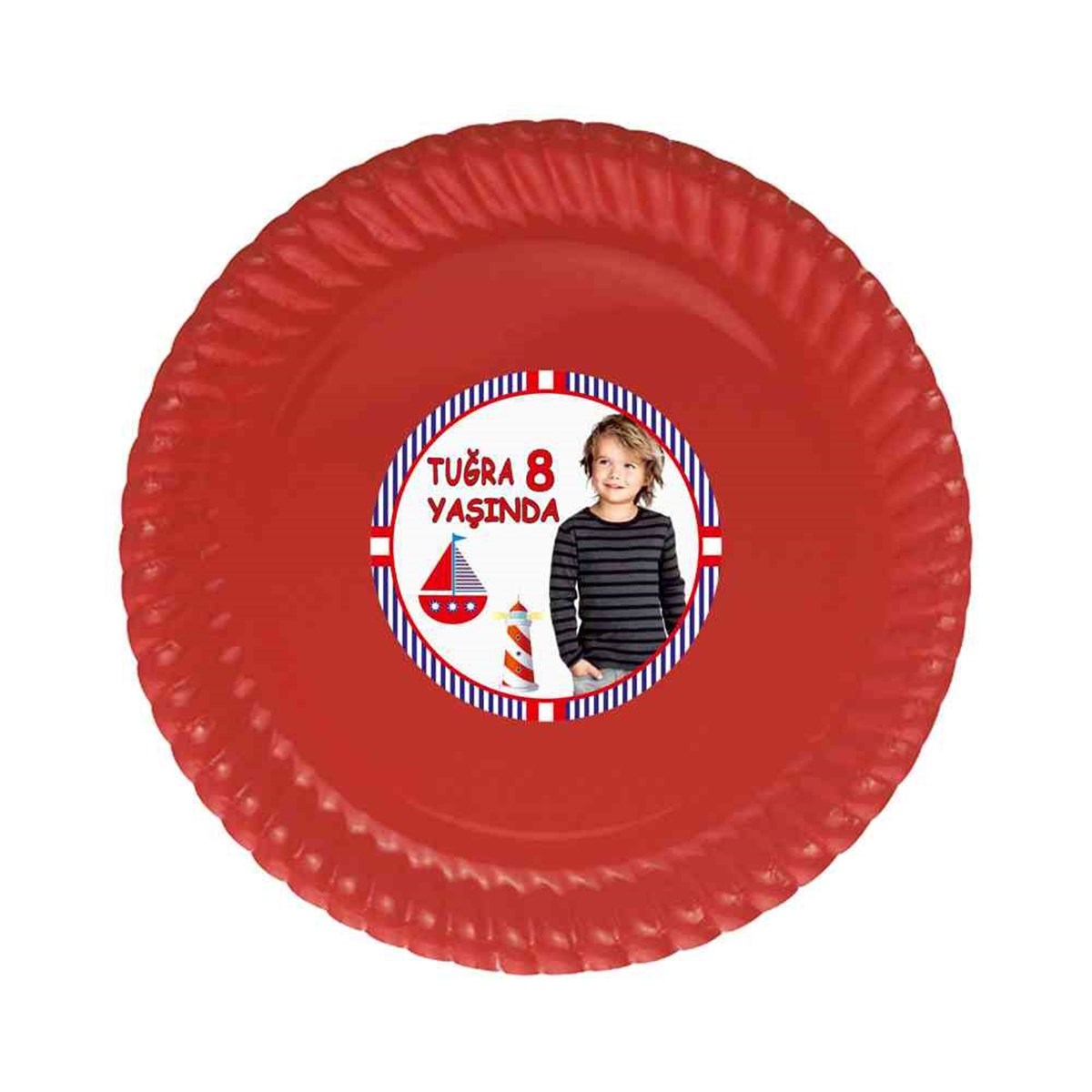 Erkek Çocuğu Etiketli Tabak  