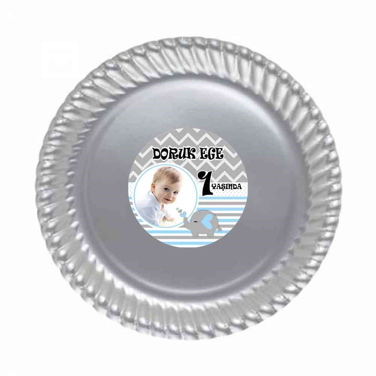 Erkek Çocuğu Etiketli Tabak  