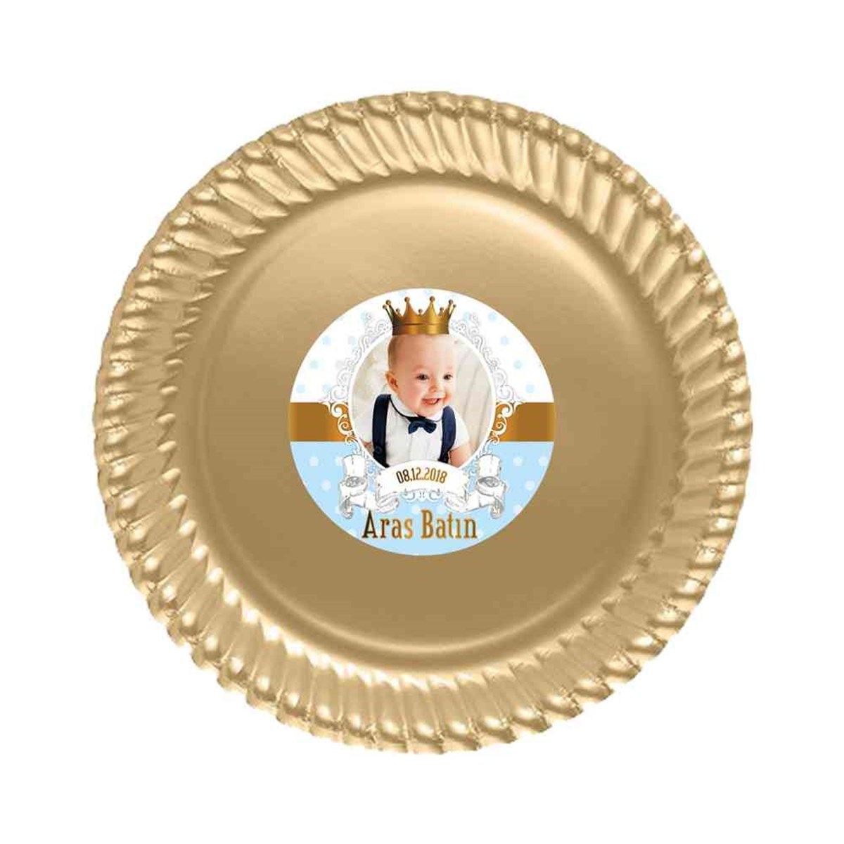 Erkek Çocuğu Etiketli Tabak  