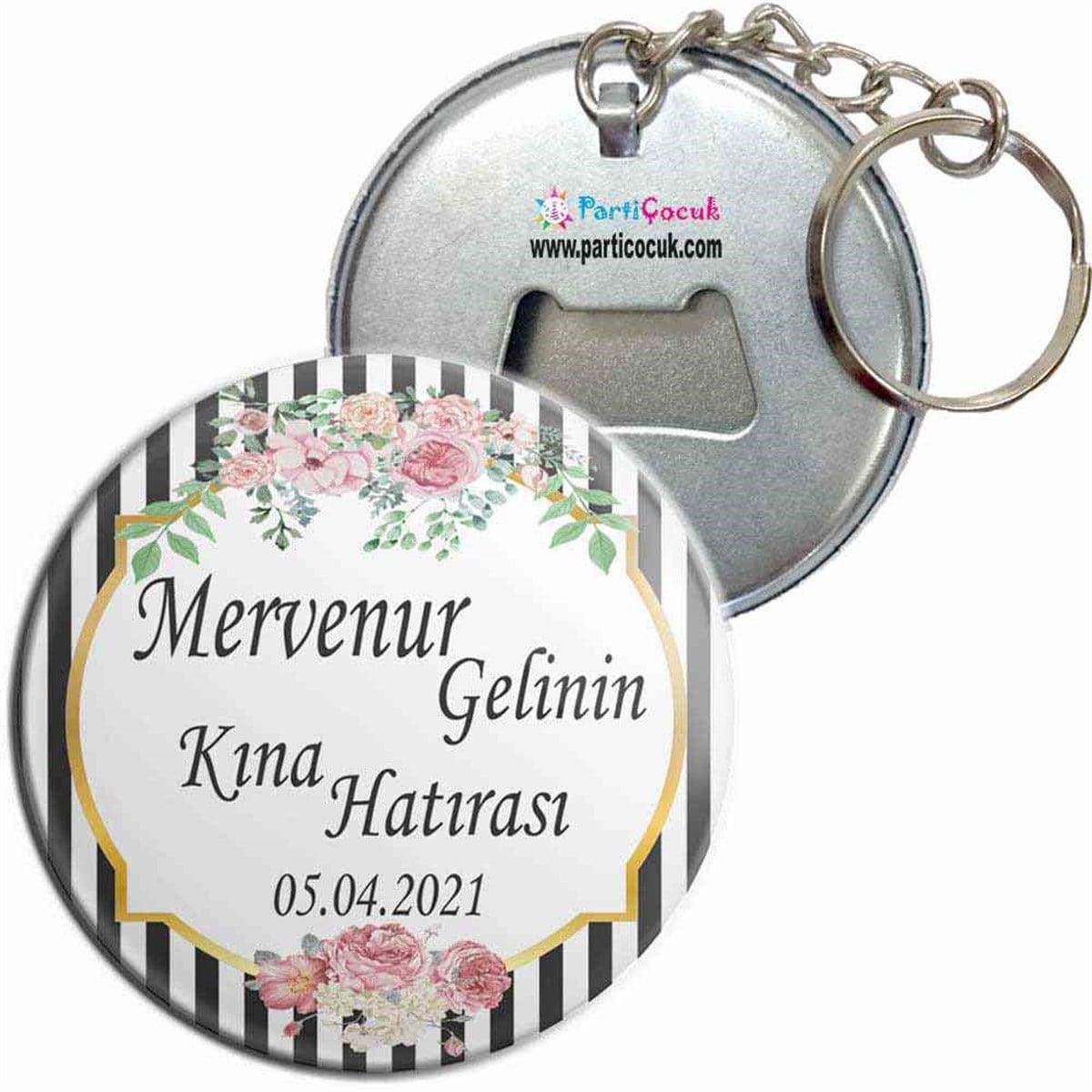Eskitme Desenli Kına Gecesi Hediyelik Anahtarlık Açacak 