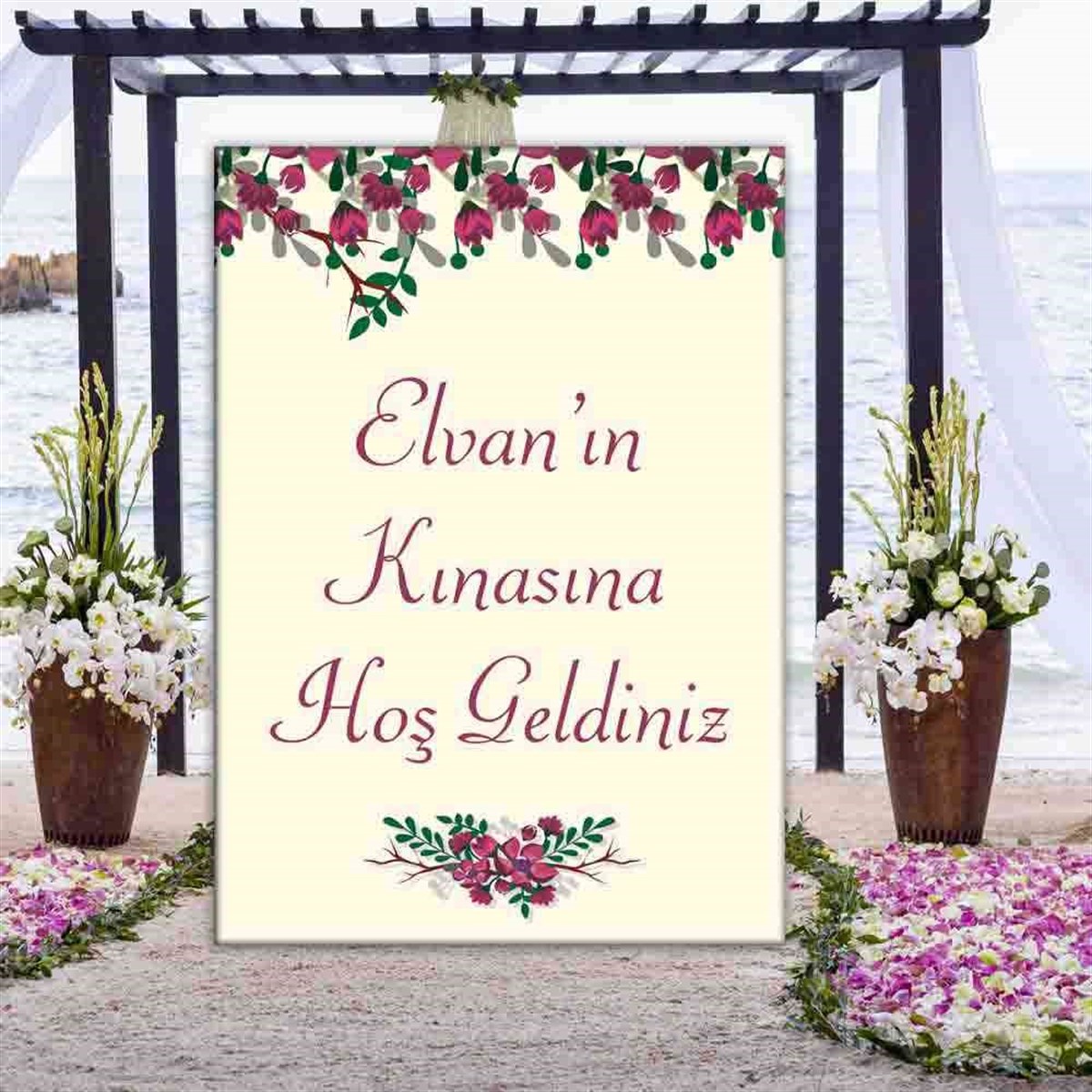 Evde Kına Pano Süsleme 