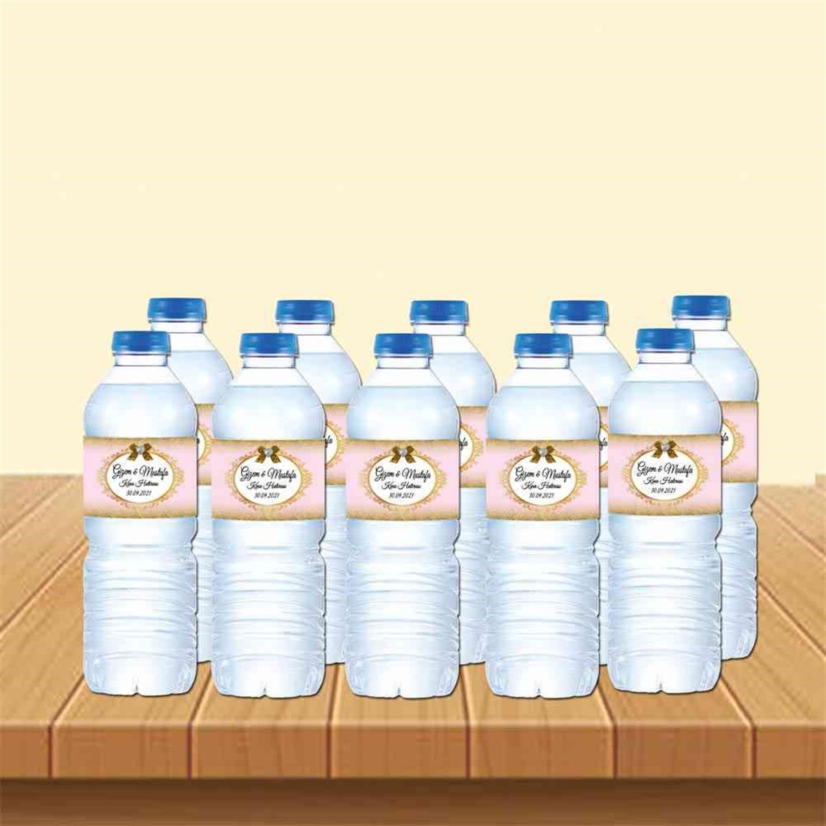 Evde Kına Su Şişesi Etiketi 