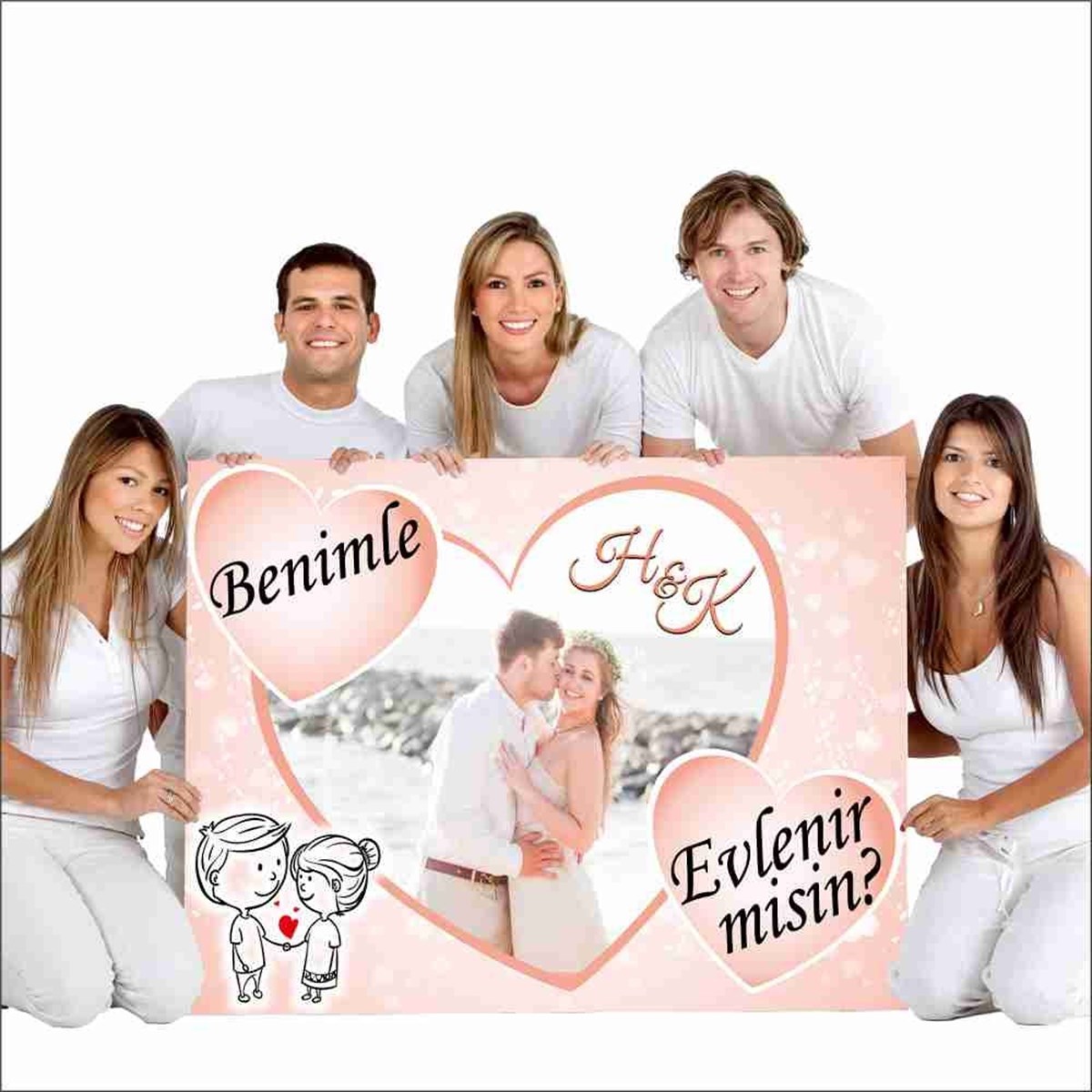 Evlilik Teklifi Romantik Afiş Kişiye Özel Parti Çocuk 