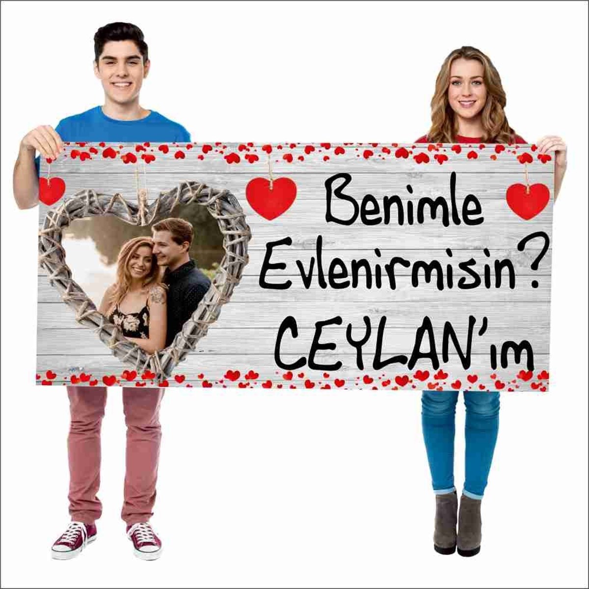 Evlilik Teklifi Romantik Afiş Kişiye Özel Parti Çocuk 