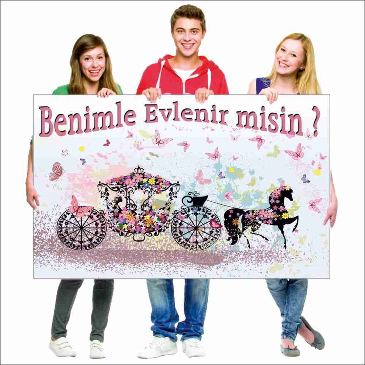 Evlilik Teklifi Romantik Afiş Kişiye Özel Parti Çocuk 