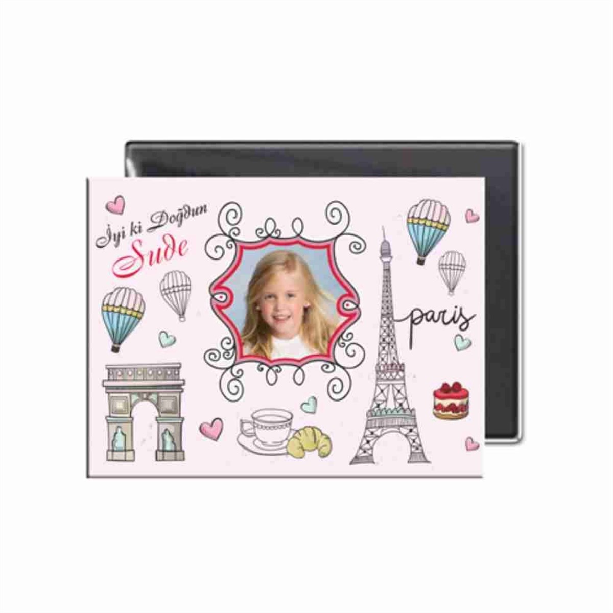 Eyfel Balonlu Buzdolabı Magneti 