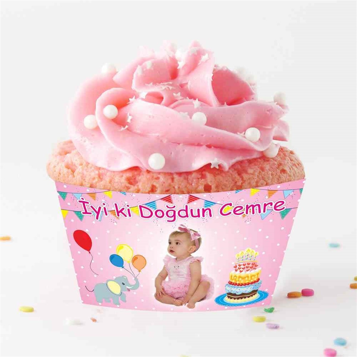 Filli Balonlu Cupcake Sargısı   